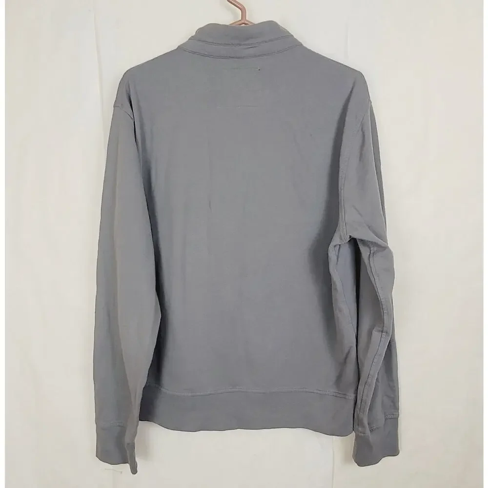 J.Crew Outerwear Fleece grey quarter zip pullover top size Med Minimal Classic
